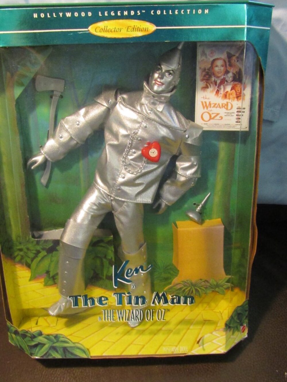 NRFB BARBIE'S KEN AS TIN MAN Wizard of Oz Poseable 1995 Doll Just wants a brain!